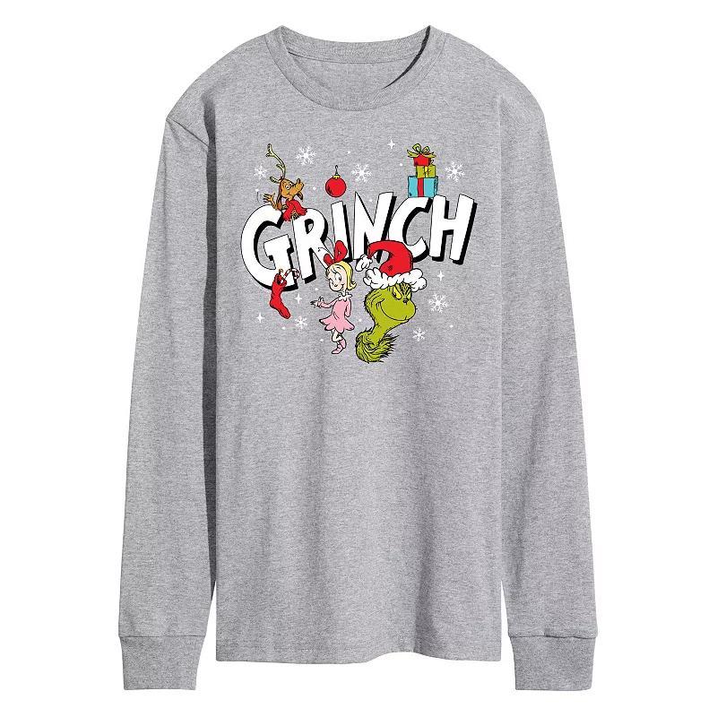 Mens Dr. Seuss Grinch Logo Long Sleeve Tee Product Image