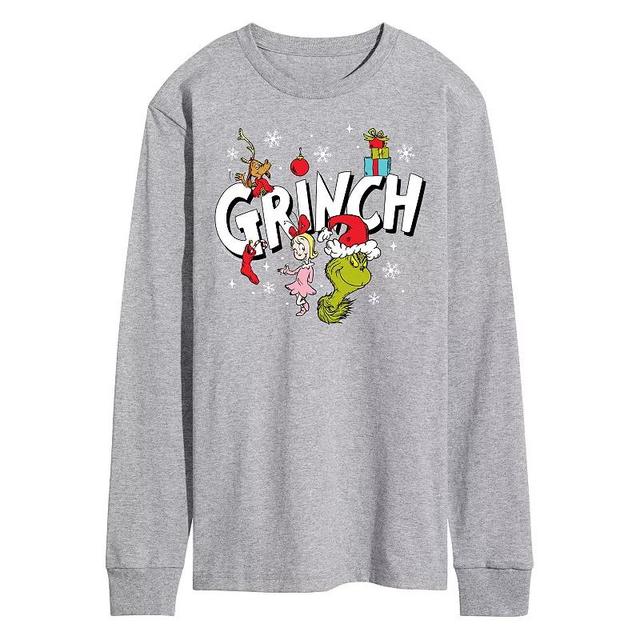 Mens Dr. Seuss Grinch Logo Long Sleeve Tee Product Image