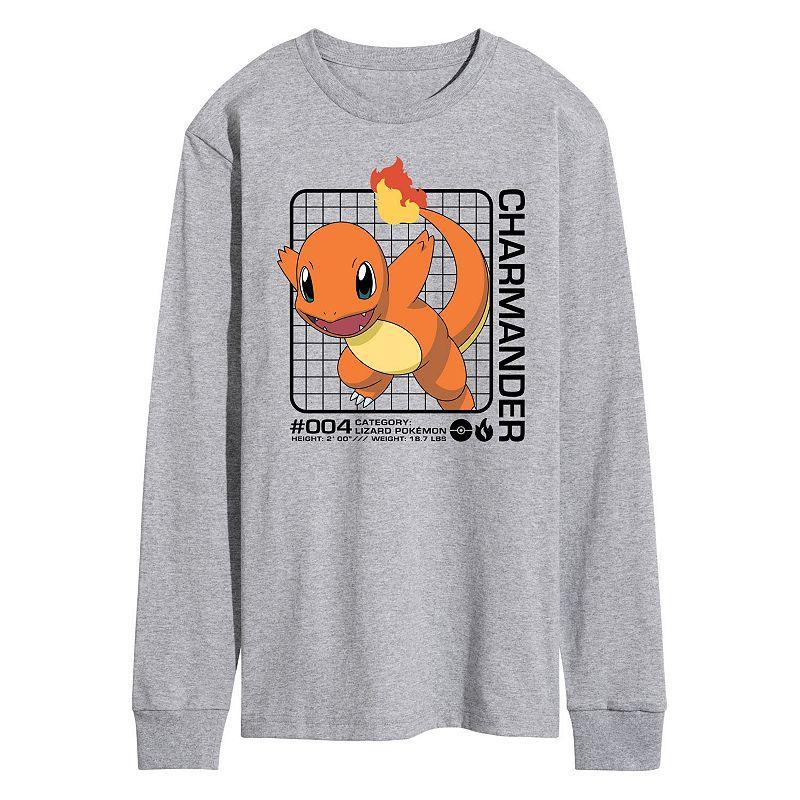 Mens Pokemon Charmander Long Sleeve Graphic Tee Product Image