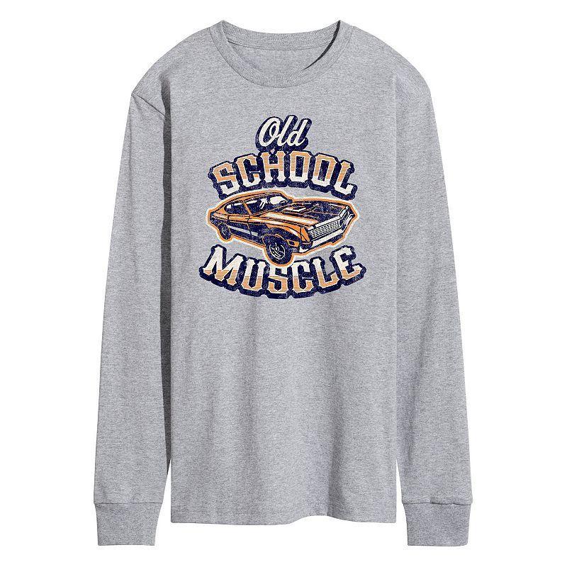 Mens Old School Muscle Long Sleeve Graphic Tee Product Image