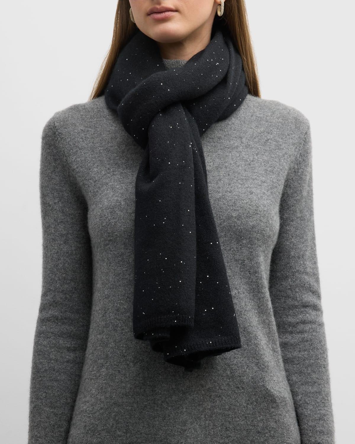 All-Over Sequin Cashmere Scarf Product Image