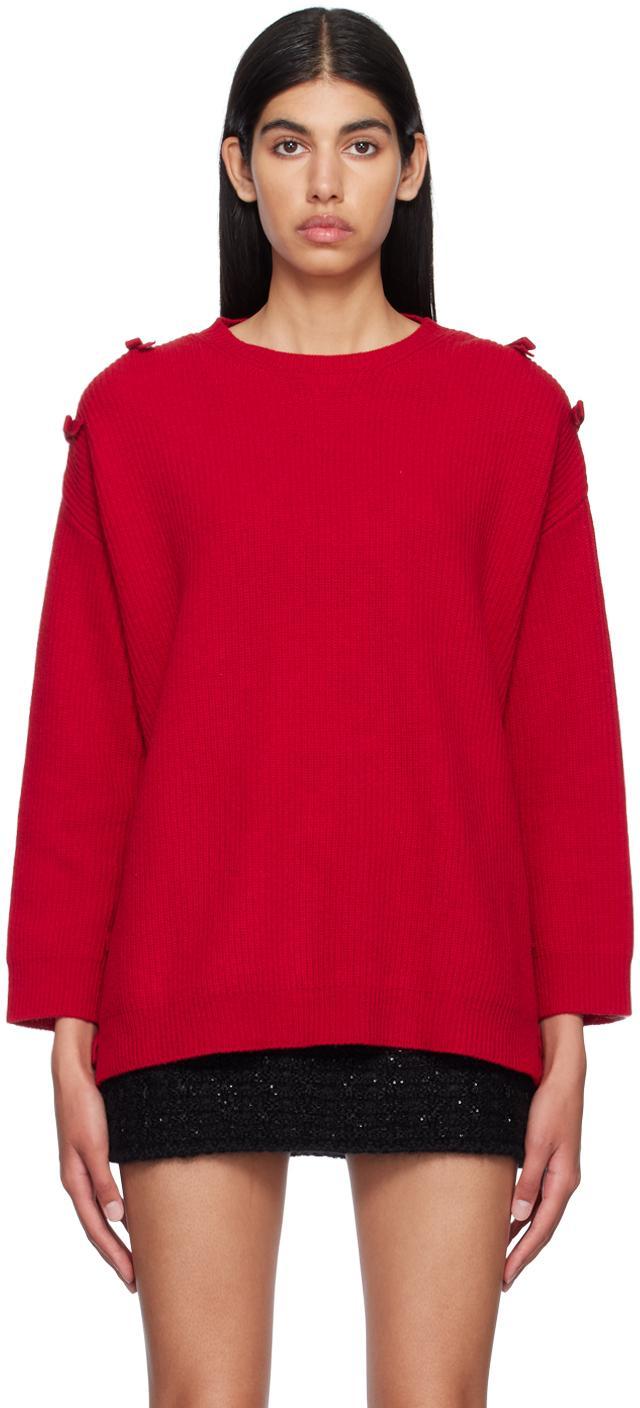 Red Bow Sweater In 157 Rosso product image