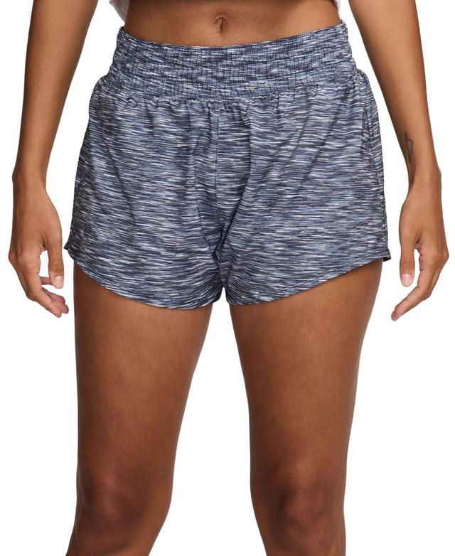 Nike Womens One Dri-fit Mid Rise Brief-Lined Printed Shorts Product Image