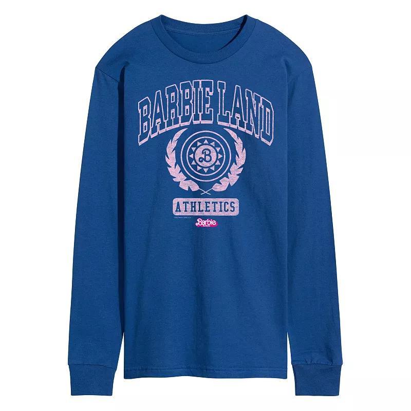 Mens Barbie The Movie Barbie Land Athletics Graphic Tee Blue Product Image