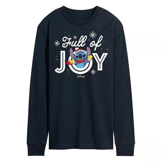 Disneys Lilo & Stitch Full Of Joy Tee, Mens Blue Product Image