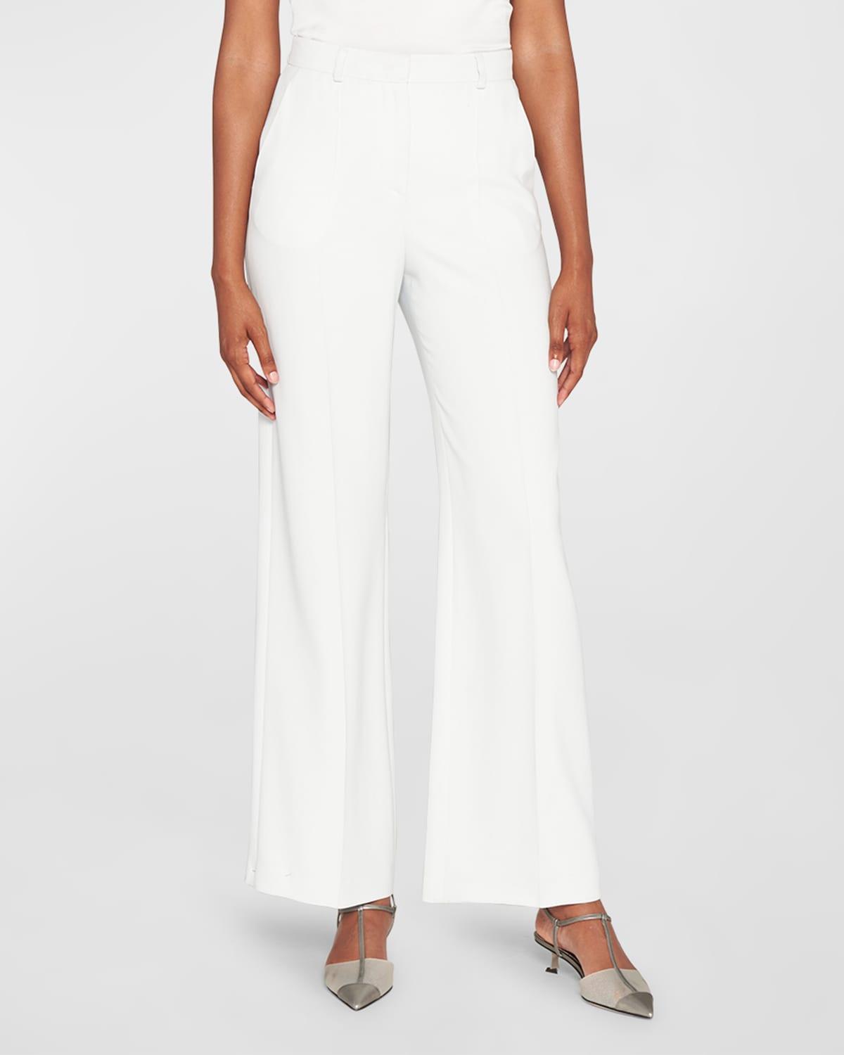 Straight-Leg Viscose Cady Trousers Product Image