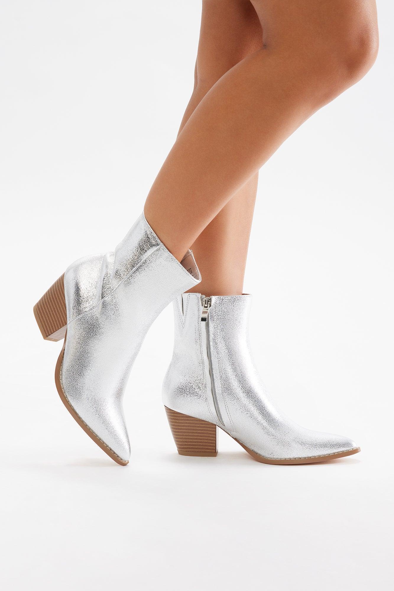 Braxton Heeled Booties - Silver product image