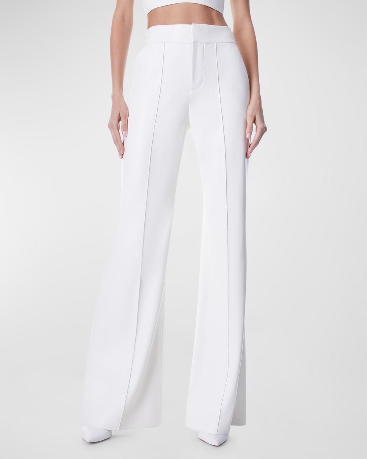 Womens Dylan Faux Leather Flare Trousers Product Image