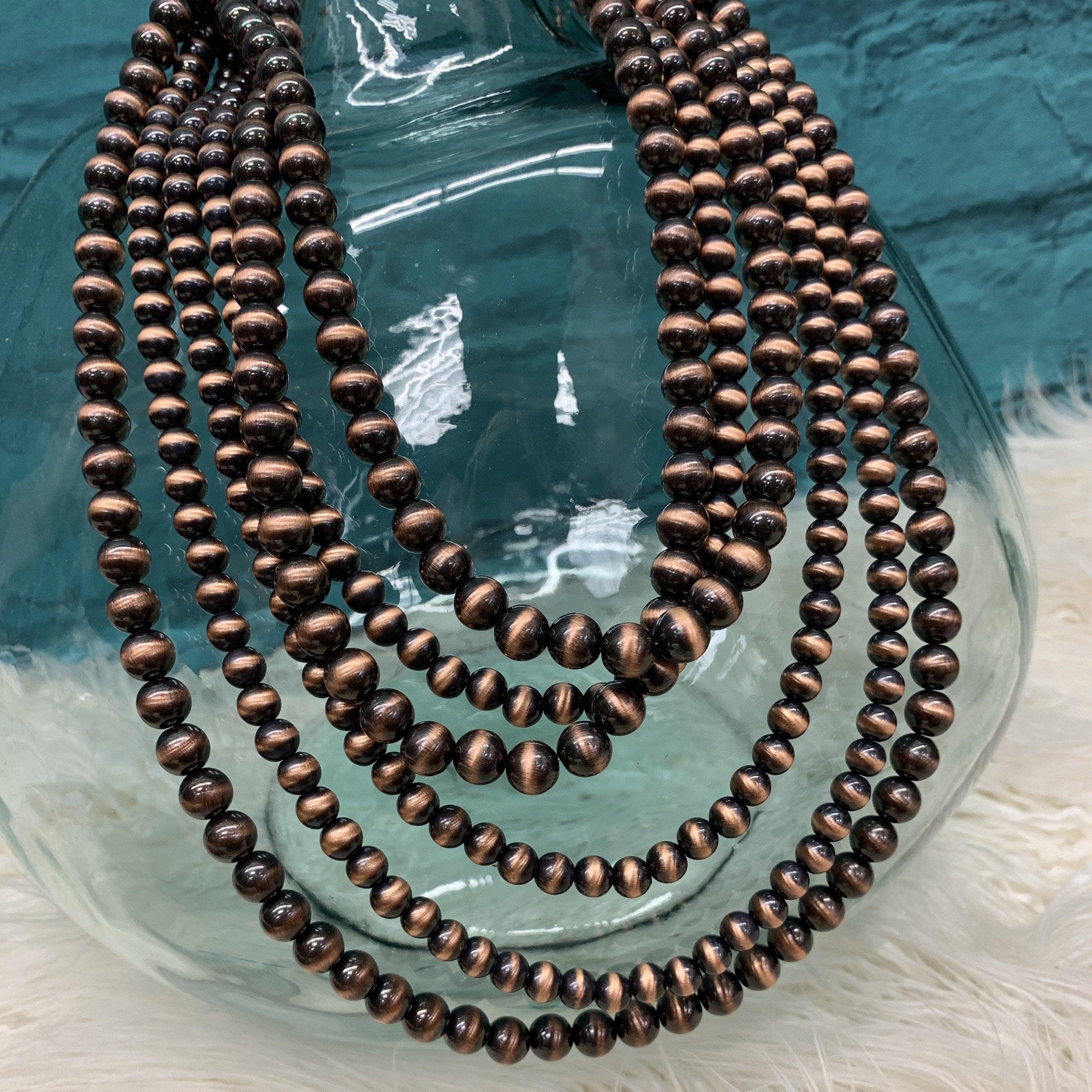 Chunky Copper Pearl Necklace Product Image