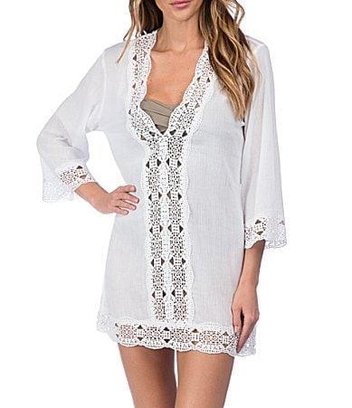 La Blanca Island Fare Tunic Swim Cover-Up Product Image