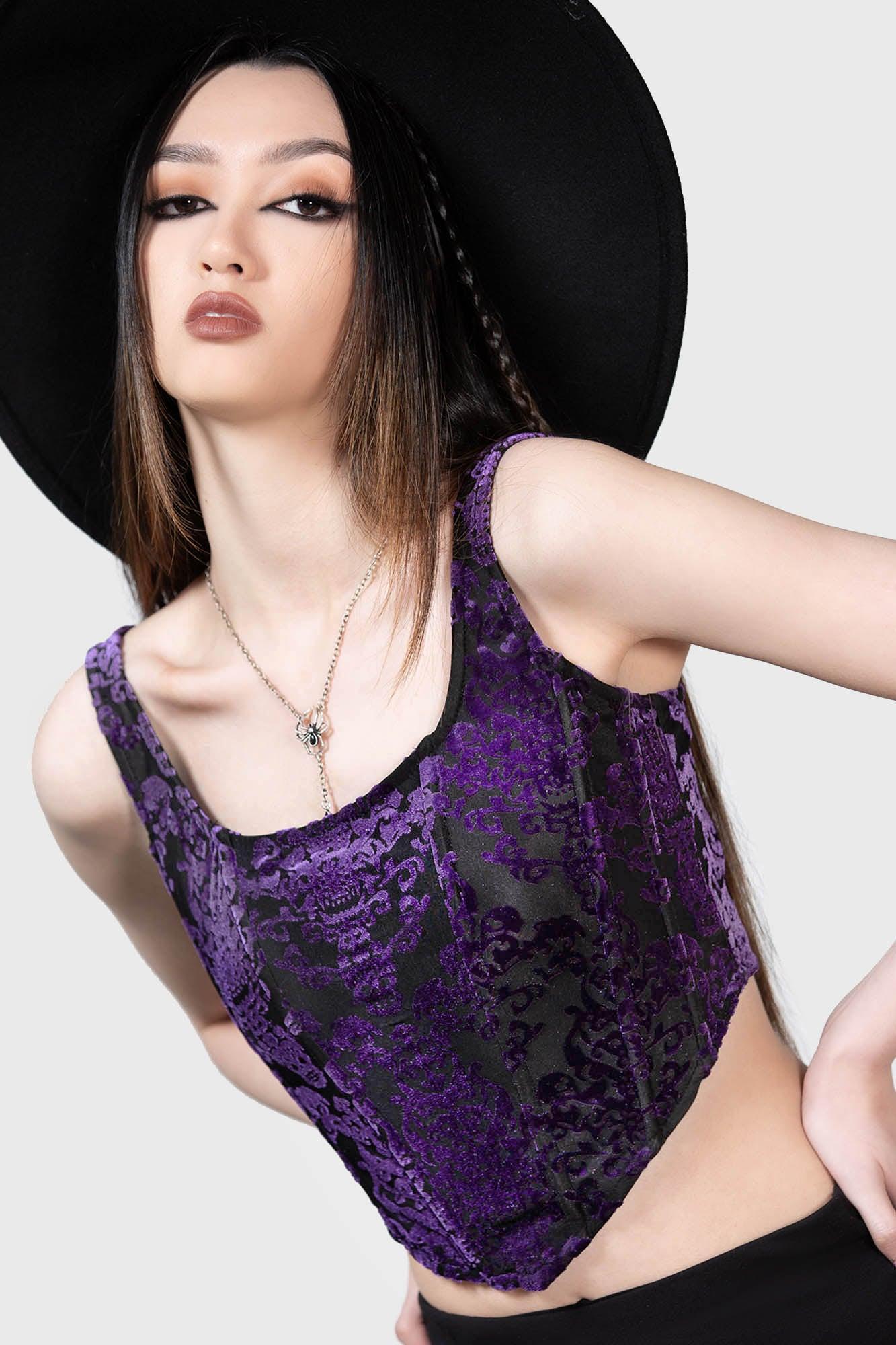 Snarl Corset Top [PURPLE] Female Product Image