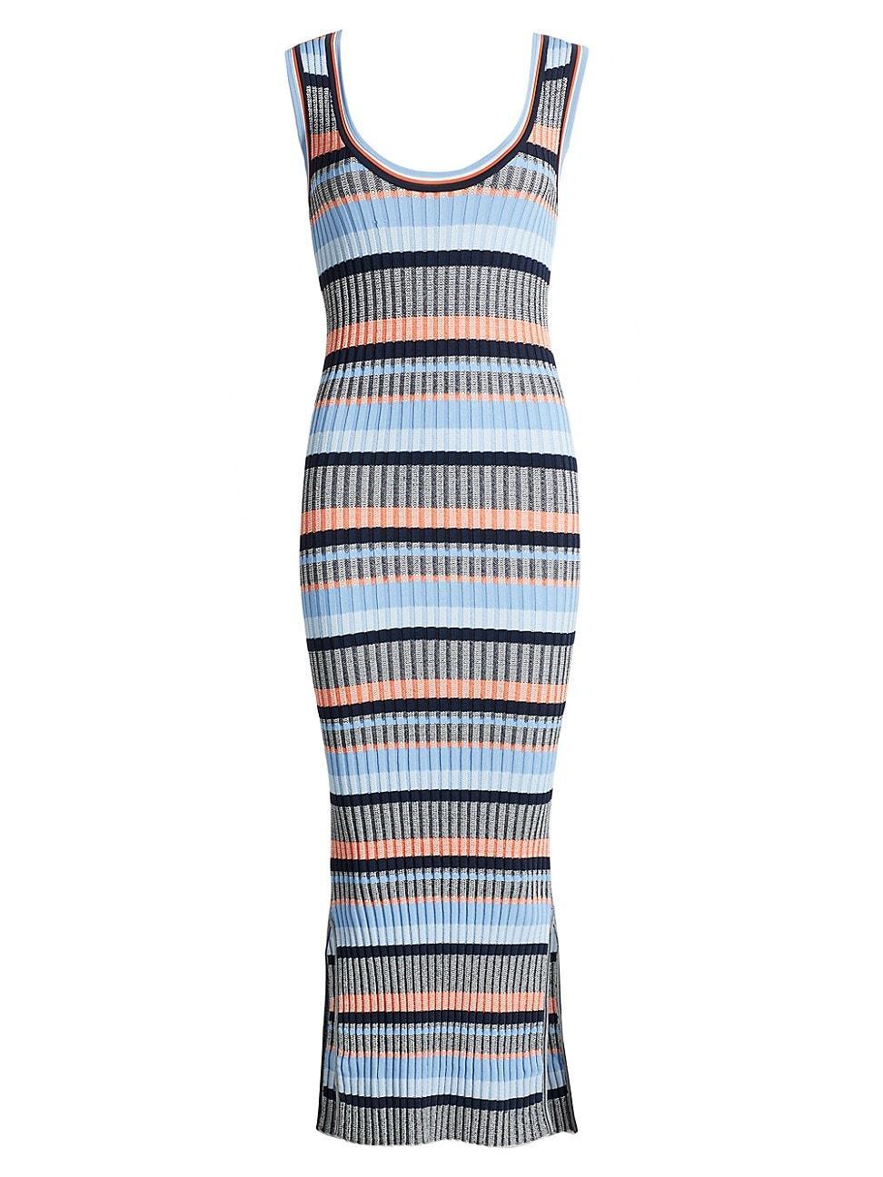 Womens Fabiana Striped Rib-Knit Midi-Dress Product Image