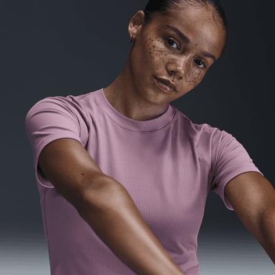 Nike Zenvy Rib Women's Dri-FIT Short-Sleeve Top Product Image