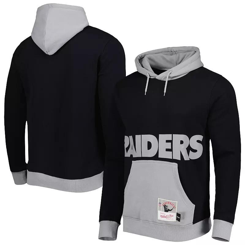 Mens Mitchell & Ness Black Las Vegas Raiders Big Face 5.0 Pullover Hoodie Product Image