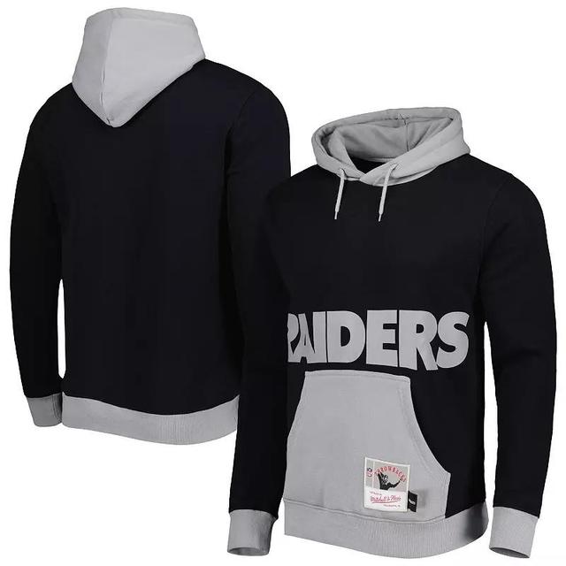 Mens Mitchell & Ness Black Las Vegas Raiders Big Face 5.0 Pullover Hoodie Product Image