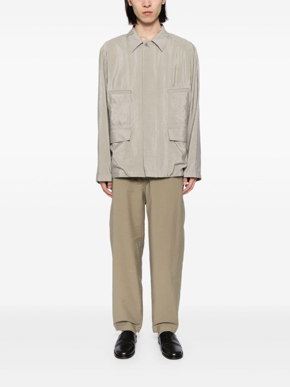 Four-pockets Overshirt In Neutrals Product Image