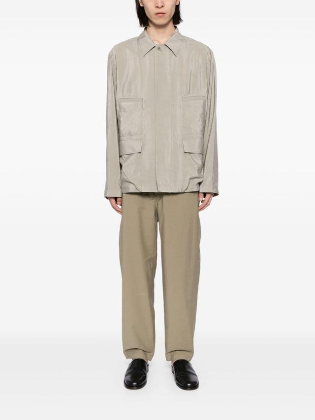 Four-pockets Overshirt In Neutrals Product Image