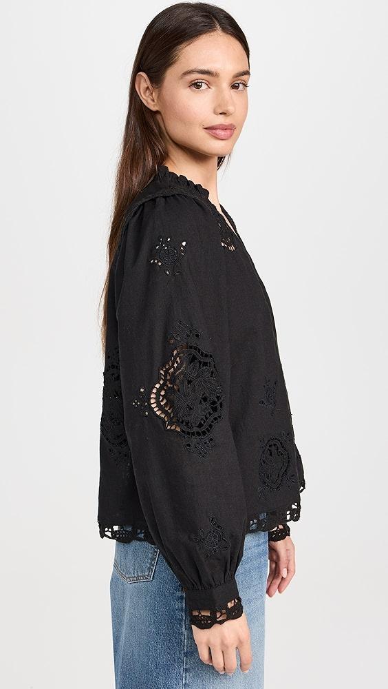 Sea Edith Embroidery Long Sleeve Top | Shopbop Product Image