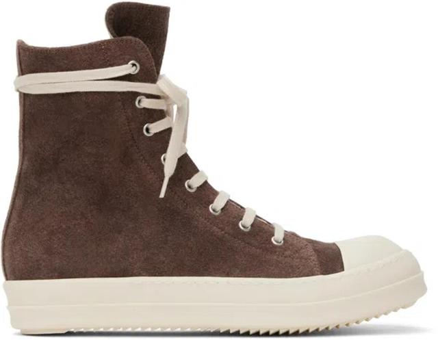 RICK OWENS DRKSHDW Brown Porterville Cotton Moleskin Sneaks Sneakers Product Image