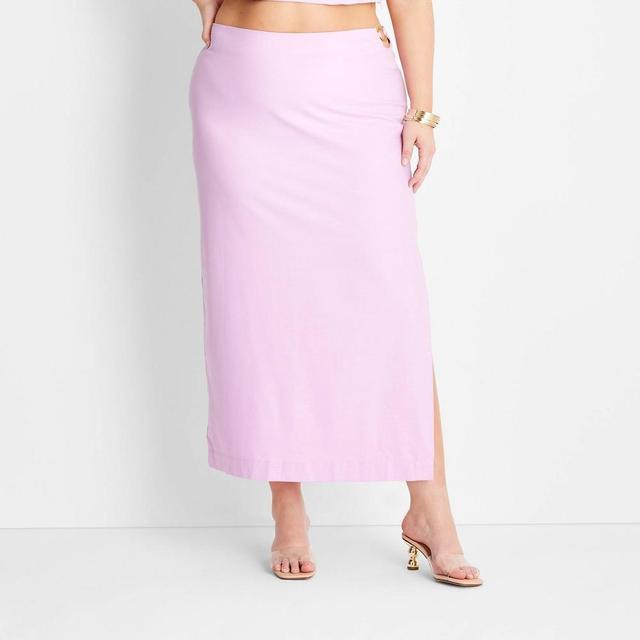 Womens Cutout O-Ring Maxi Skirt - Future Collective with Jenee Naylor Lilac Purple 28 Product Image