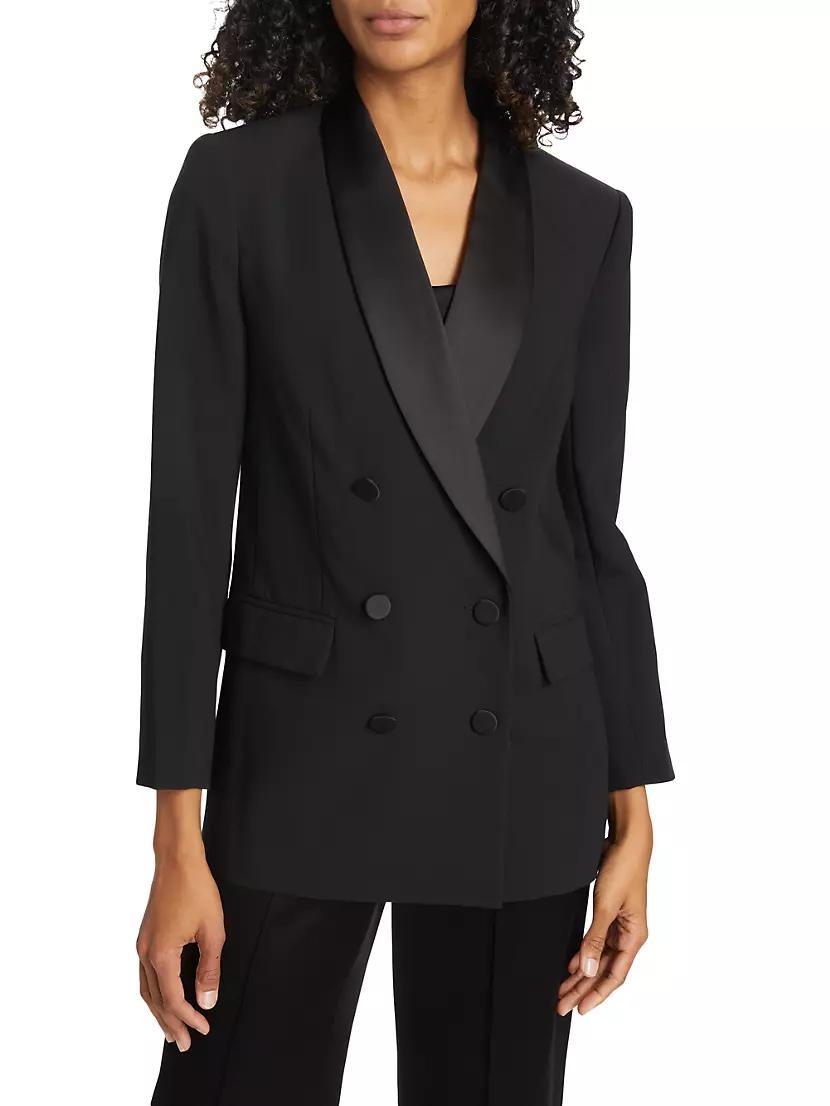 Jayda Double-Breasted Ponte Blazer Product Image