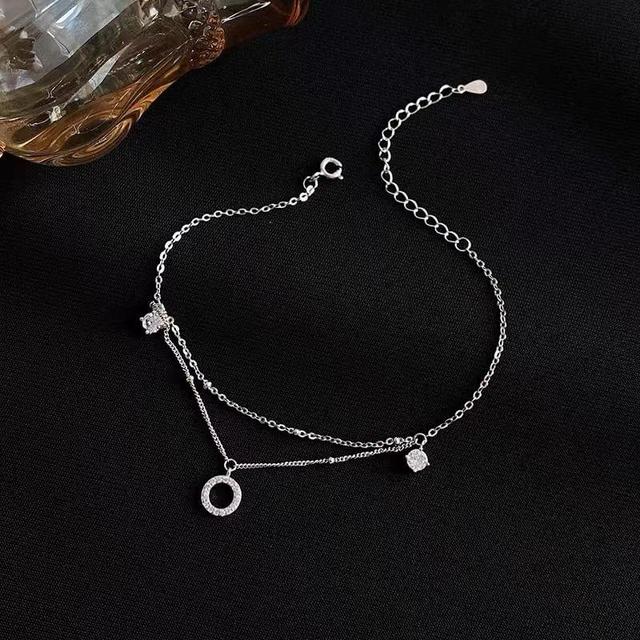 Sterling Silver CZ Anklet Product Image