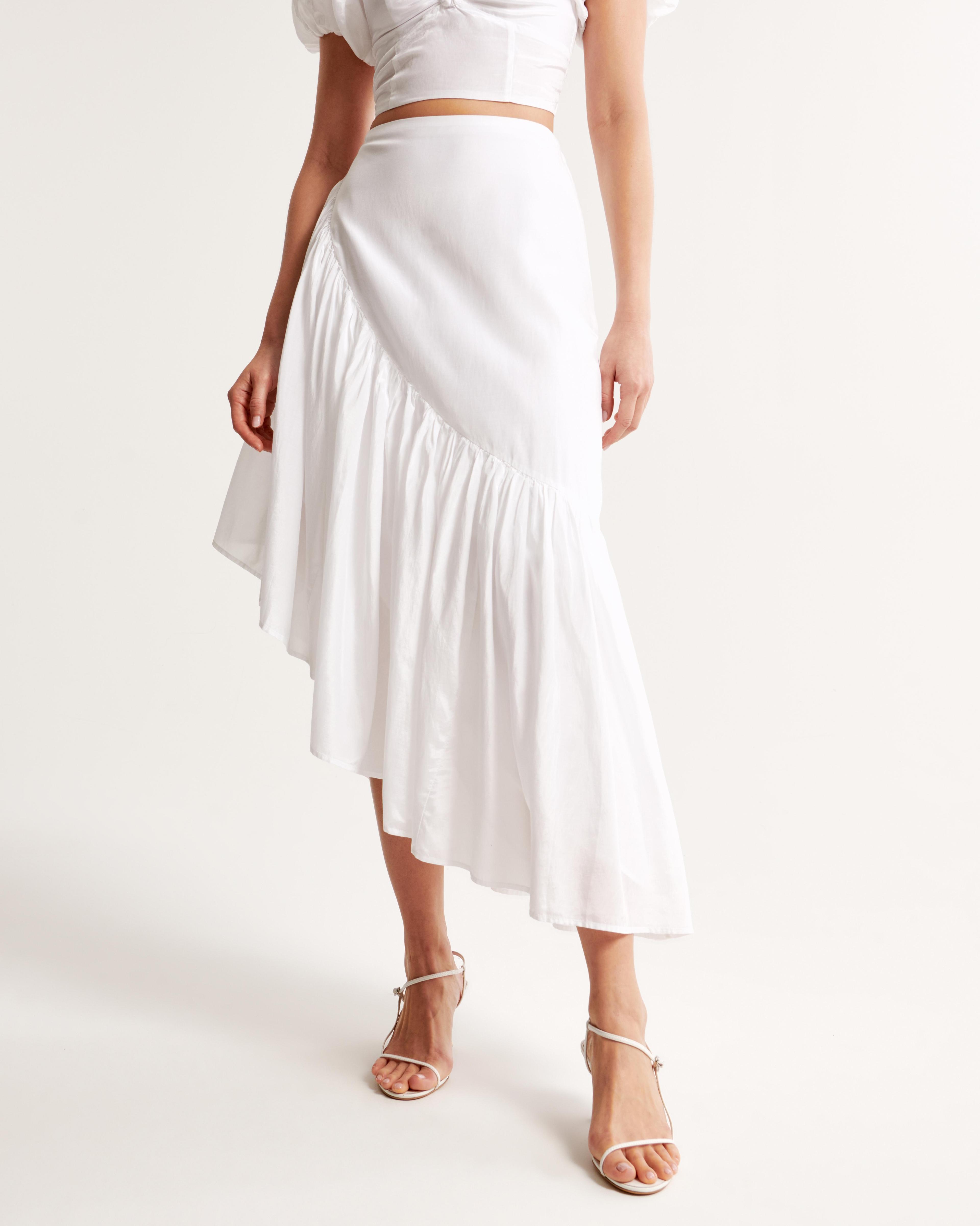 Asymmetrical Ruffle Maxi Skirt Product Image