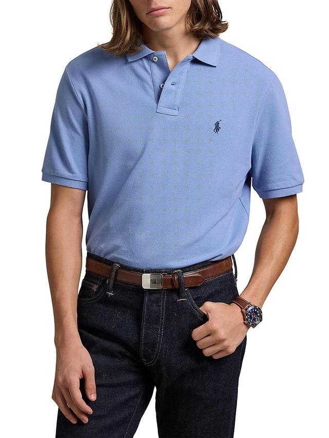 Mens Basic Mesh-Knit Polo Top Product Image