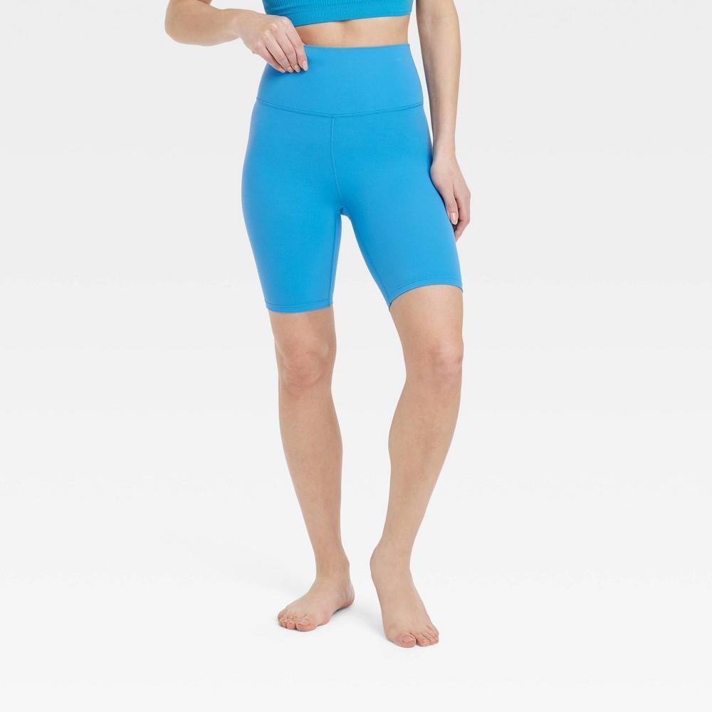 Womens Everyday Soft Ultra High-Rise Bike Shorts 8 - All In Motion Blue L Product Image