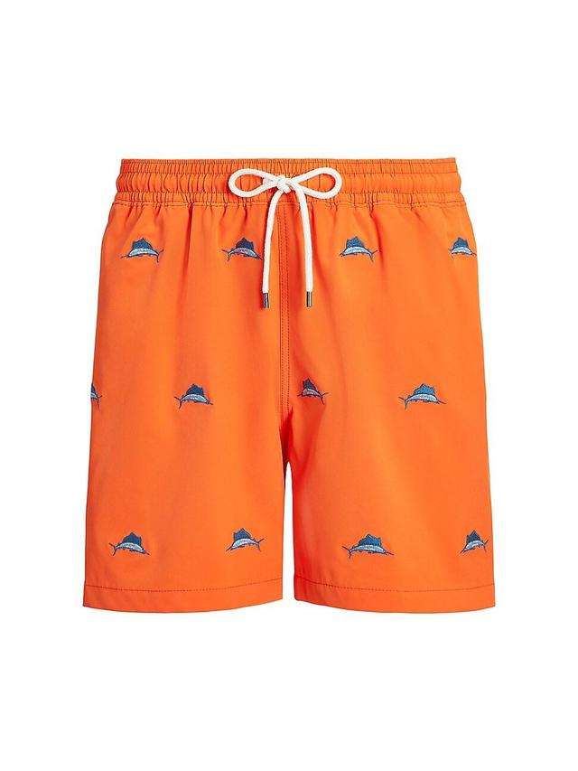 Mens Sailfish-Embroidered Swim Trunks Product Image