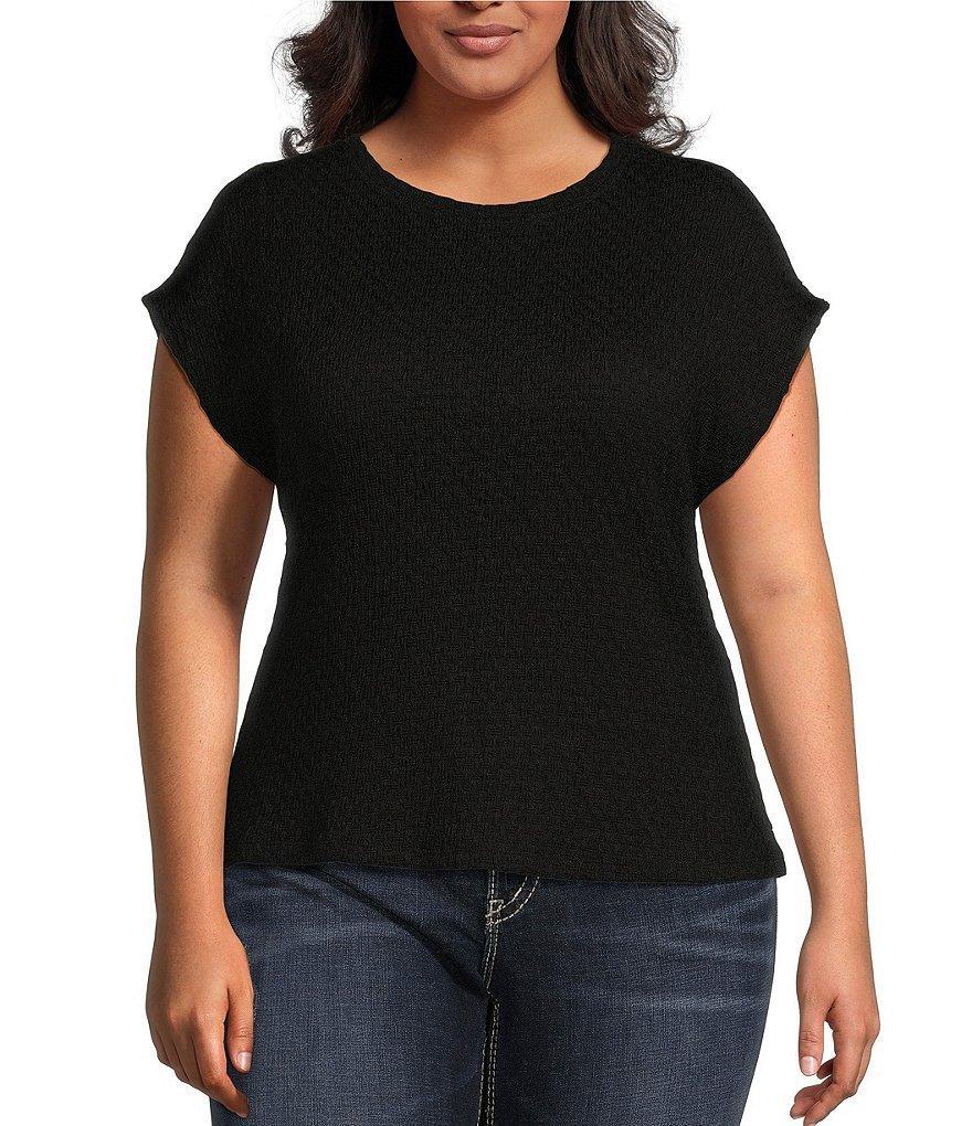 Dex Clothing Plus Cap Sleeve Textured Top product image