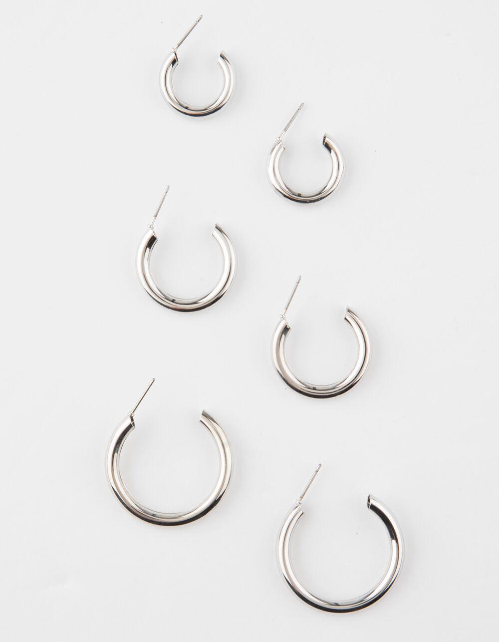 FULL TILT 3 Pack Chunky Hoop Earrings Product Image