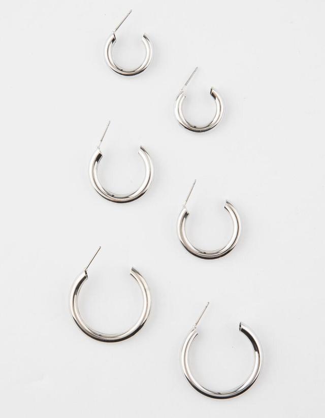 FULL TILT 3 Pack Chunky Hoop Earrings Product Image