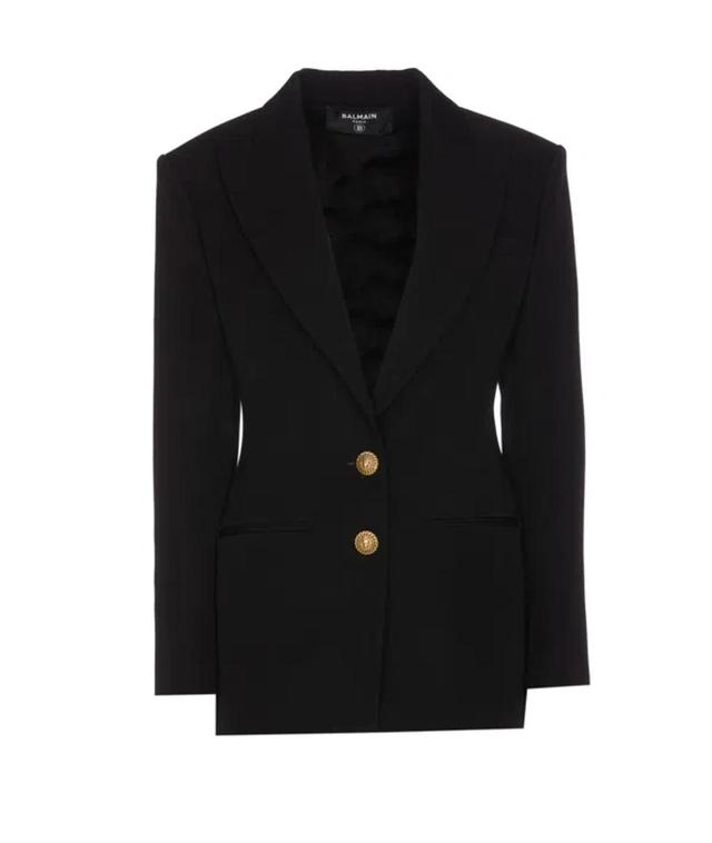 BALMAIN 2 Buttons Jacket In Black Product Image