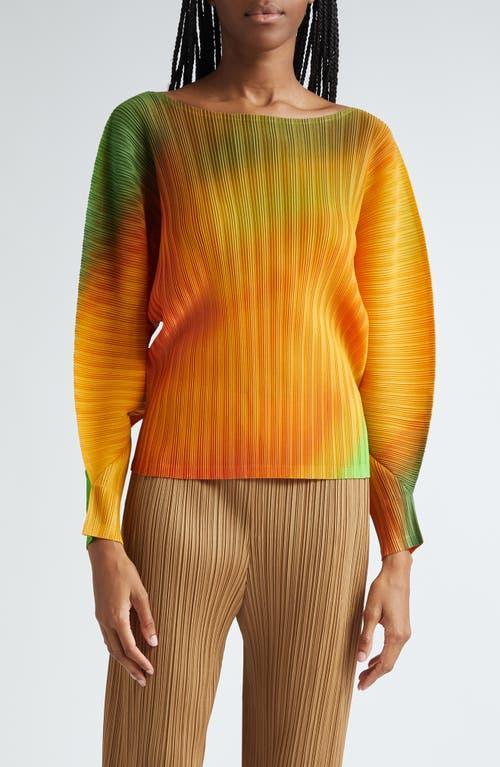 Womens Melty Abstract Ribbed Long-Sleeve Top Product Image