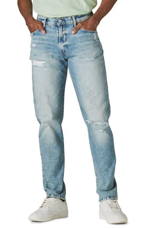 Lucky Brand 412 Ripped Athletic Slim Fit Stretch Organic Cotton Jeans Product Image