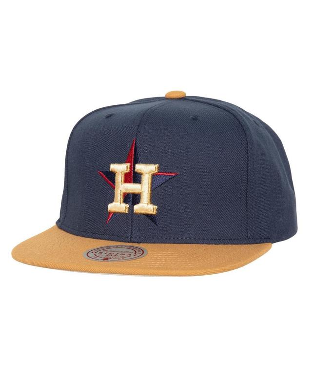 Mens Mitchell & Ness Houston Astros Work It Snapback Hat, Blue Product Image