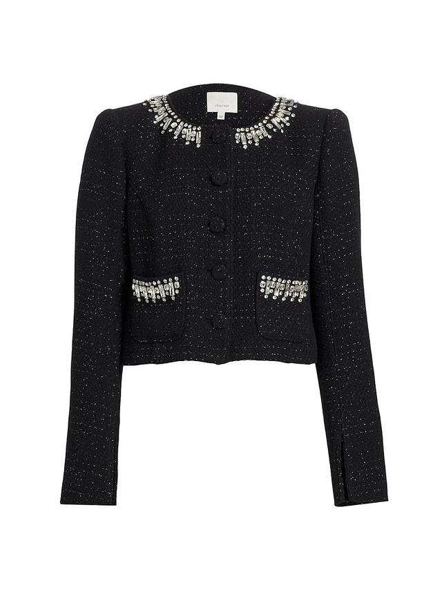 Womens Randi Embellished Tweed Jacket Product Image