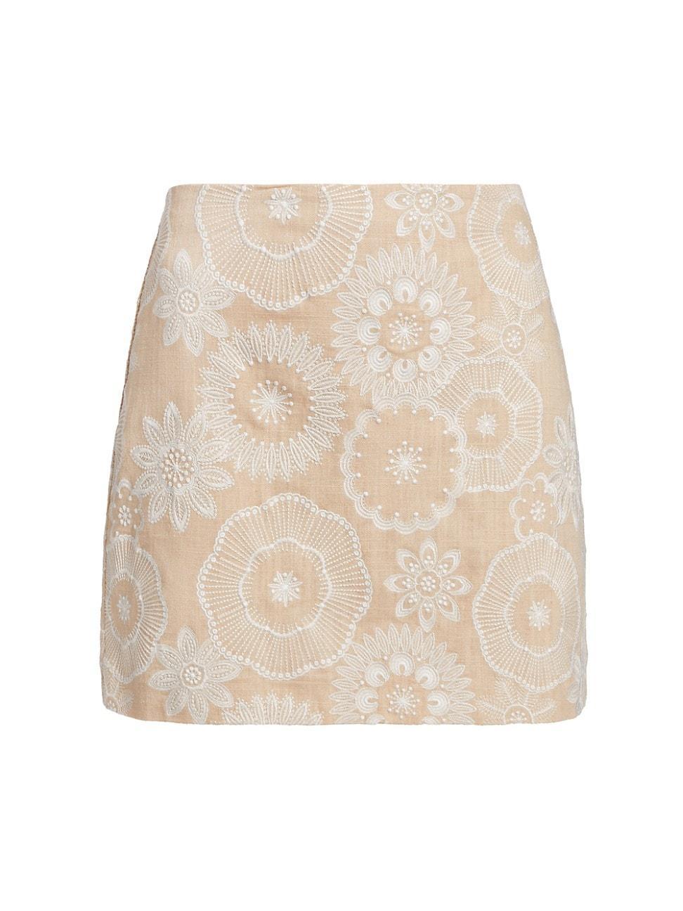 Womens Embroidered Miniskirt Product Image