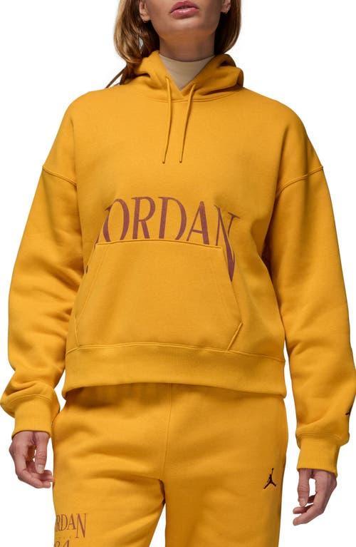 Jordan Womens Jordan Brooklyn Fleece Pullover - Womens Yellow Ochre/Dusty Peach Product Image