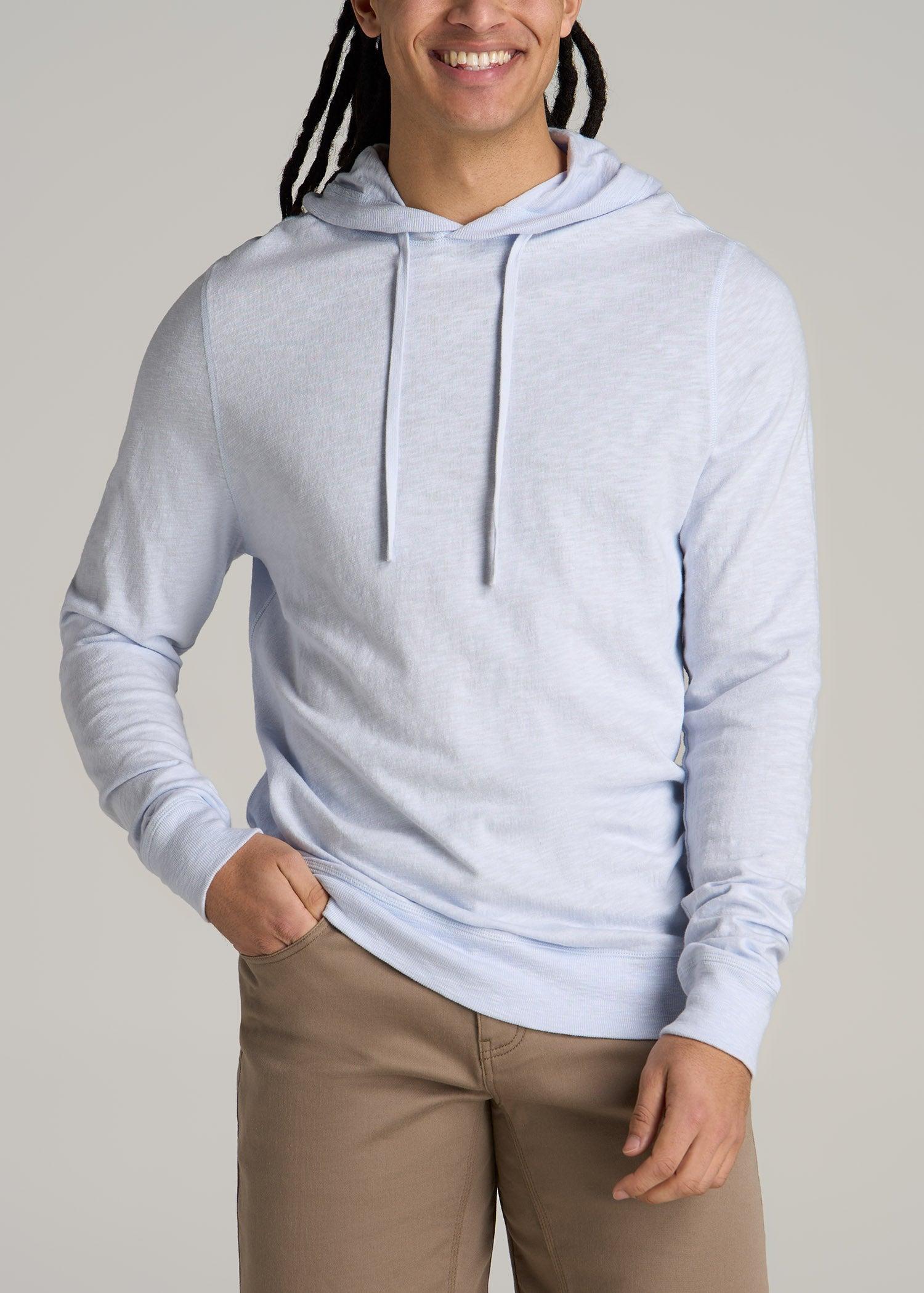 Sunwashed Slub Pullover Men's Tall Hoodie in Airy Blue Product Image