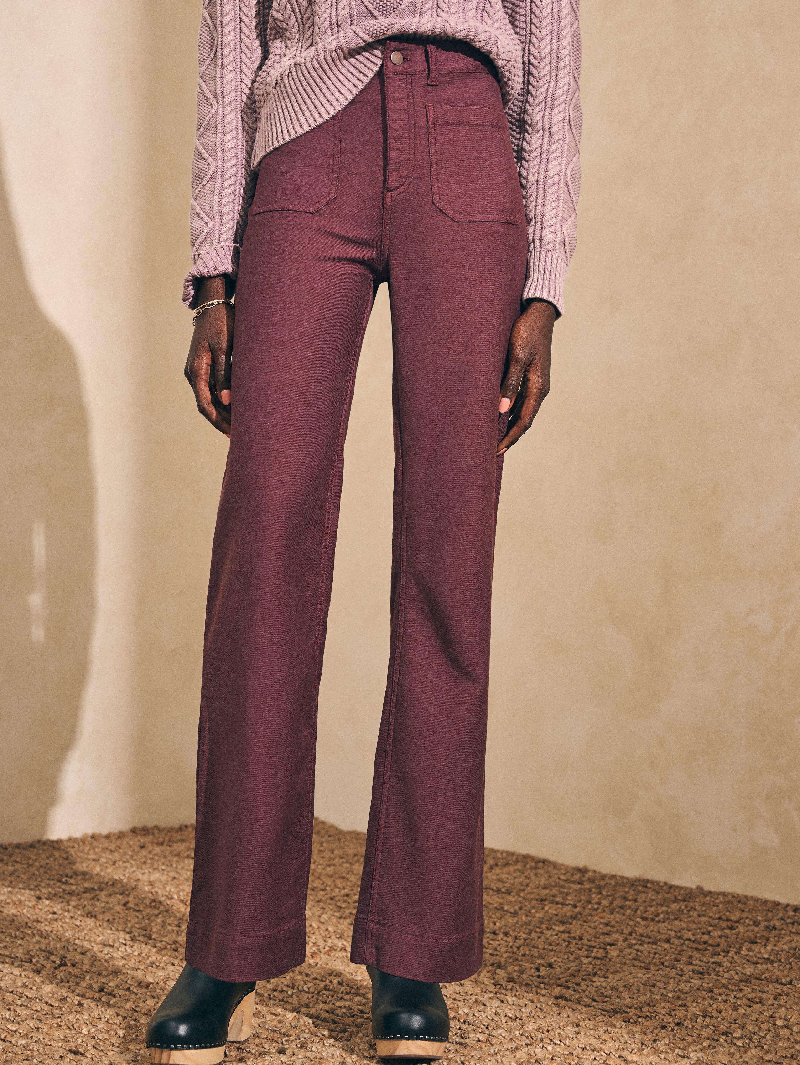 Stretch Terry Patch Pocket Pant - Catawaba Grape Female Product Image