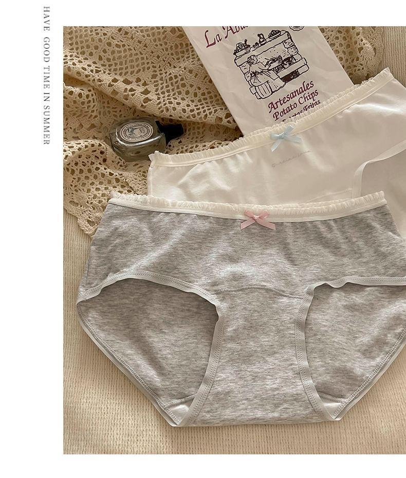 Plain Bow Bikini Panties Product Image