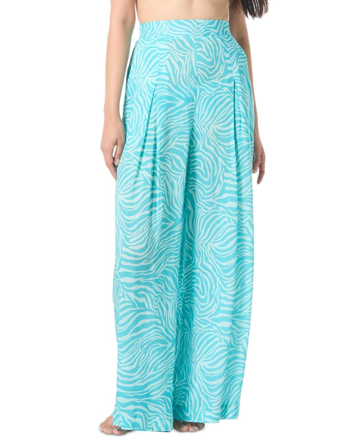 Vince Camuto Womens Pleated Printed Cover-Up Pants Product Image