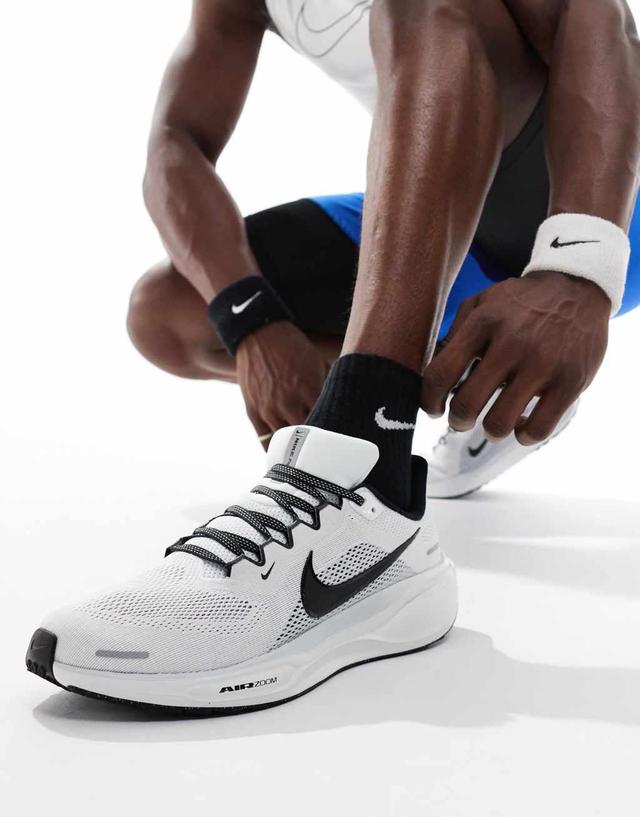 Nike Running Air Zoom Pegasus 41 sneakers in white and black Product Image