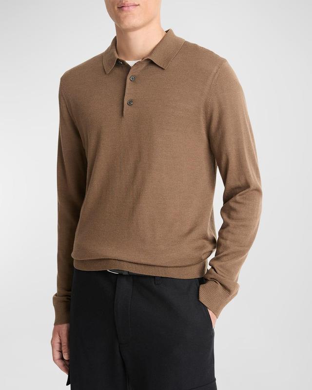 Vince Merino Long Sleeve Polo Men's Short Sleeve Knit Product Image