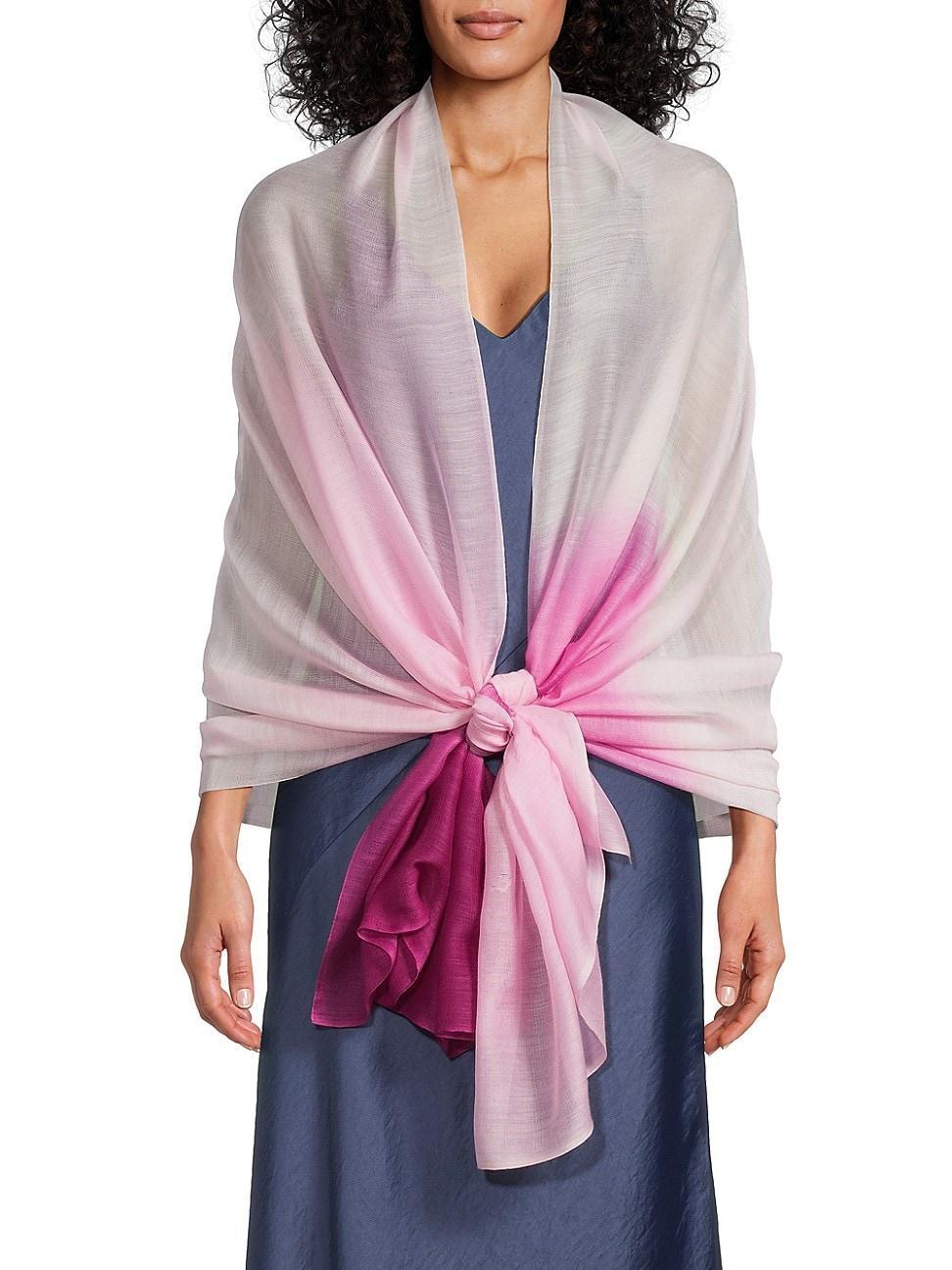 Womens Silky Cloud Ombr Cashmere Shawl Product Image