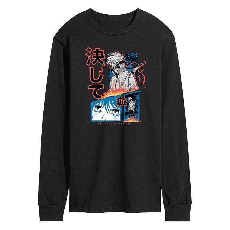 Mens Anime Never Surrender Long Sleeve Tee Product Image