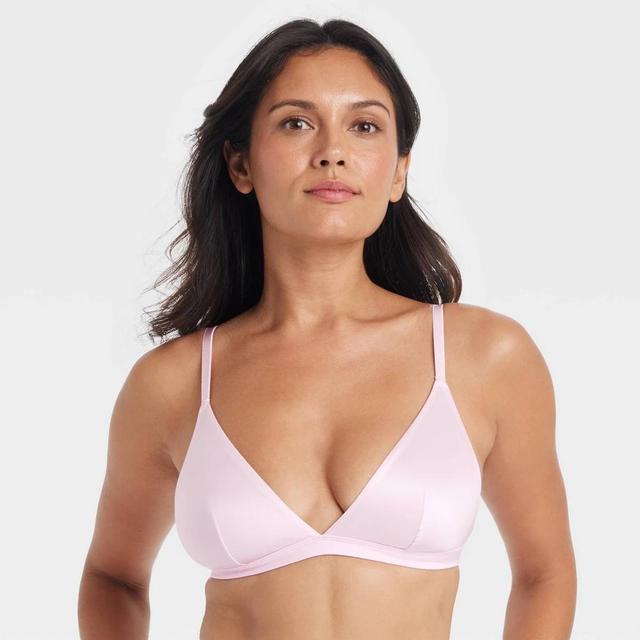 Womens Satin Unlined Triangle Bralette - Auden M Product Image