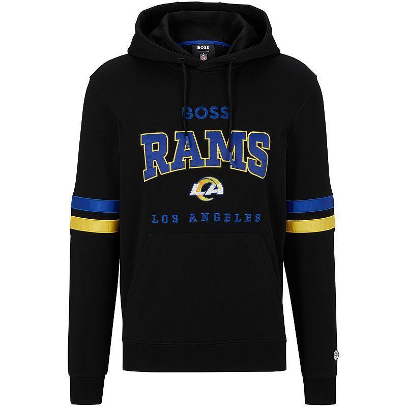 Mens BOSS X NFL /Royal Los Angeles Rams Touchdown Pullover Hoodie Product Image